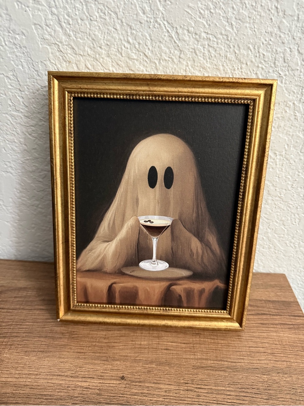 Halloween Ghost Espresso Martini Cocktail Framed Picture